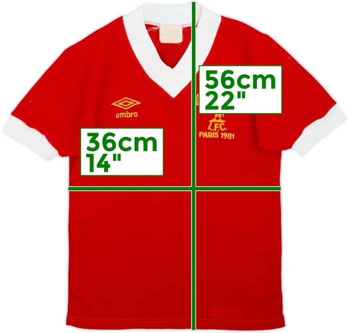Camiseta de local de la Final de la Copa de Europa del Liverpool 1980-81 #2 - 8/10 - (M. Niños)