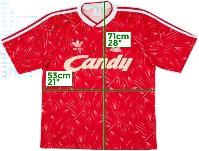 1989-91 Liverpool Camiseta Local - 8/10 - (M/L)
