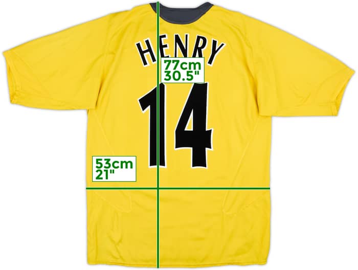 2005-06 Arsenal Away Shirt Henry #14 - 8/10 - (L)