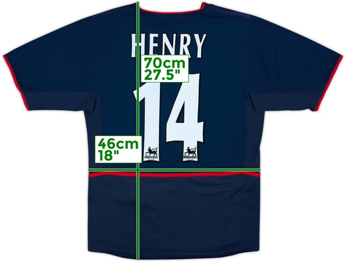 2002-04 Arsenal Away Shirt Henry #14 - 8/10 - (S)