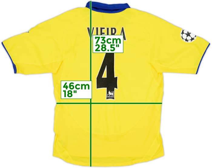 2003-05 Arsenal Away Shirt Vieira #4 - 9/10 - (S)