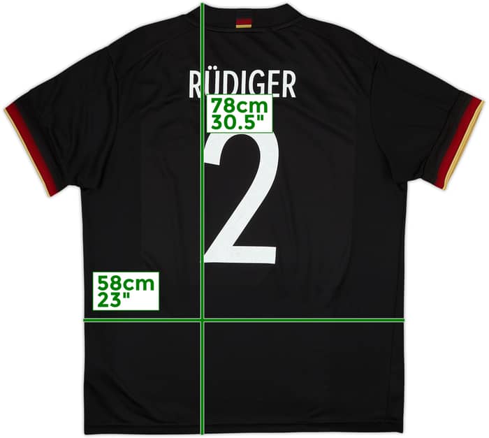 2020-21 Germany Away Shirt Rudiger #2 - 9/10 - (XL)