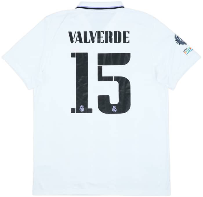 2022-23 Real Madrid Home Shirt Valverde #15 (XL)