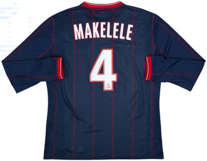 2009-10 Paris Saint-Germain Player Issue Home L/S Shirt Makelele #4 - 8/10 - (XL)