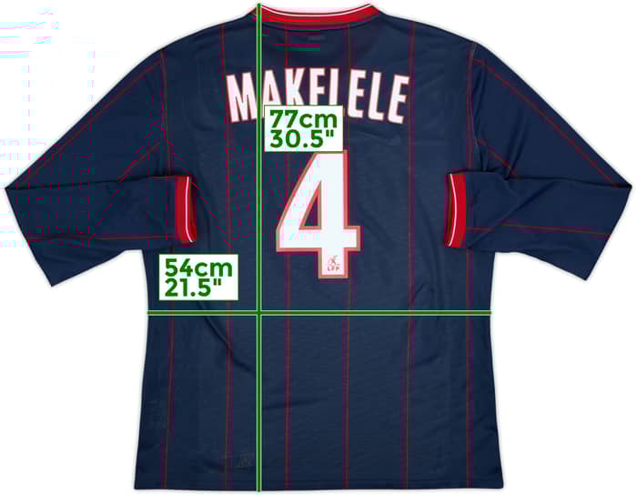 2009-10 Paris Saint-Germain Player Issue Home L/S Shirt Makelele #4 - 8/10 - (XL)