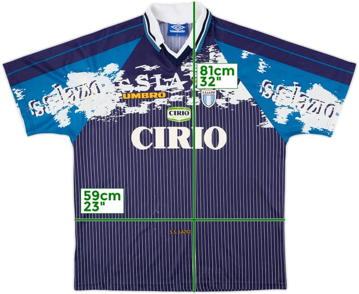 1996-98 Lazio Away Shirt - 5/10 - (XL)