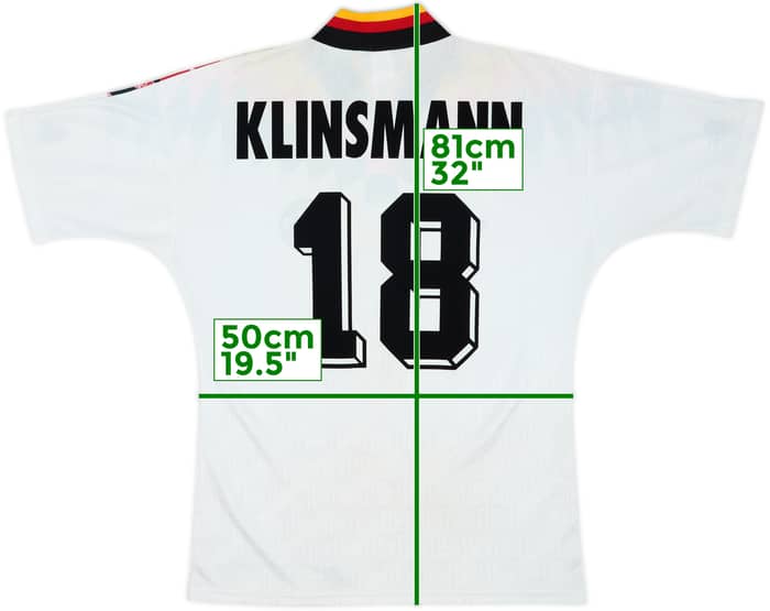 1994-96 Germany Home Shirt Klinsmann #18 - 6/10 - (M)