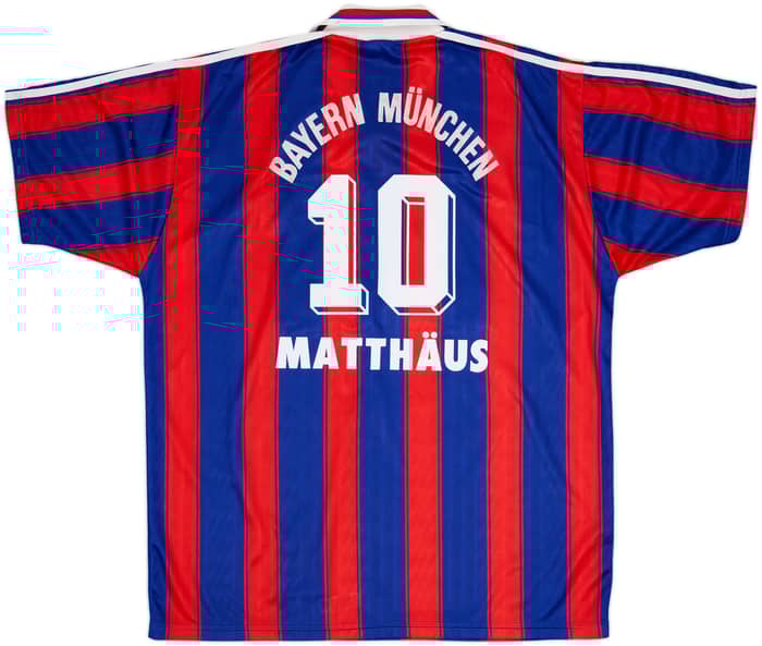 1995-97 Bayern Munich Home Shirt Matthaus #10 - 7/10 - (XL)