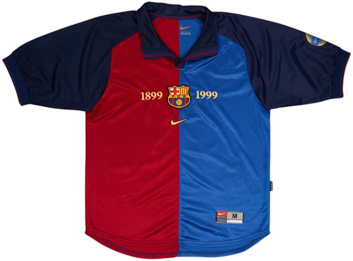 1999-00 Barcelona Centenary Home Shirt Guardiola #4 - 8/10 - (M)