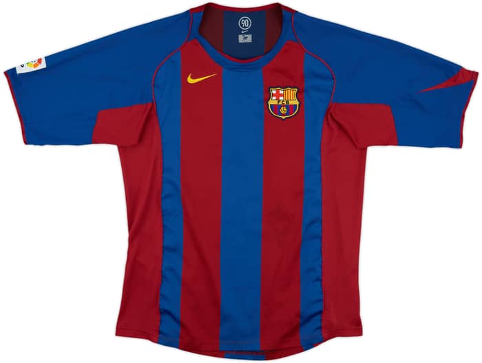 2004-05 Barcelona Home Shirt Ronaldinho #10 - 8/10 - (L)