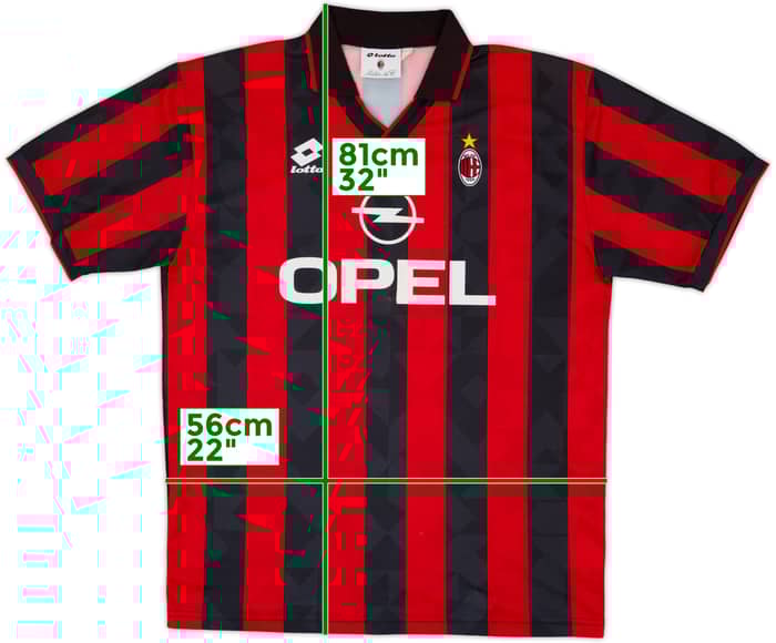 1994-95 AC Milan Home Shirt - 6/10 - (XL)
