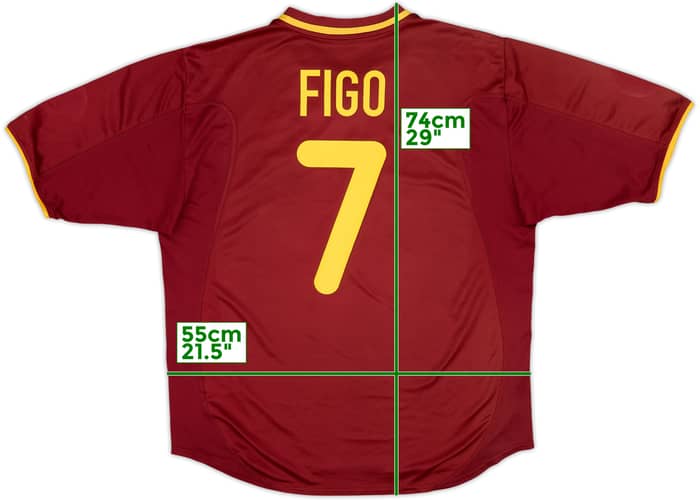 2000-02 Portugal Home Shirt Figo #7 - 8/10 - (L)