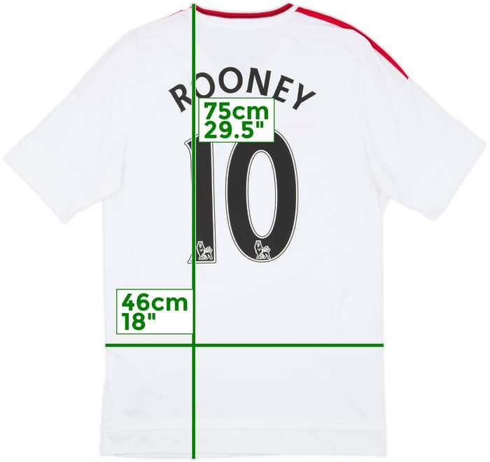 2015-16 Manchester United Away Shirt Rooney #10 - 7/10 - (M)