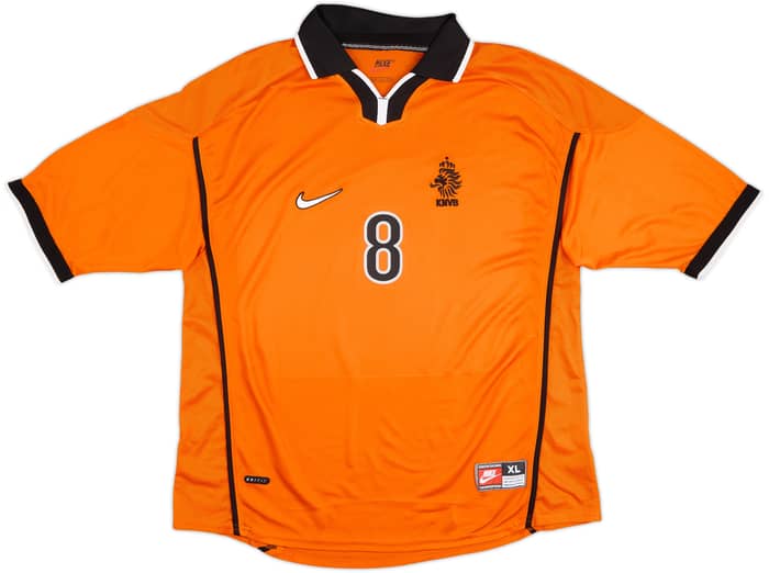 1998-00 Netherlands Home Shirt Bergkamp #8 - 8/10 - (XL)