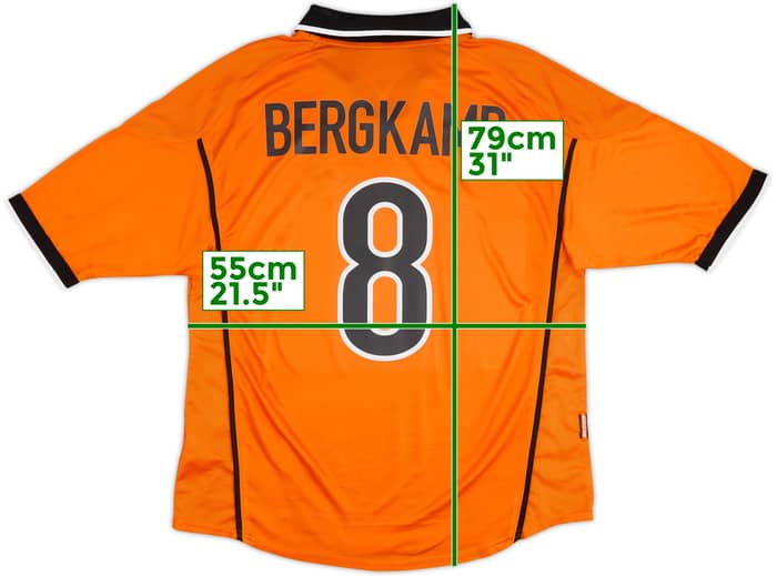 1998-00 Netherlands Home Shirt Bergkamp #8 - 8/10 - (XL)