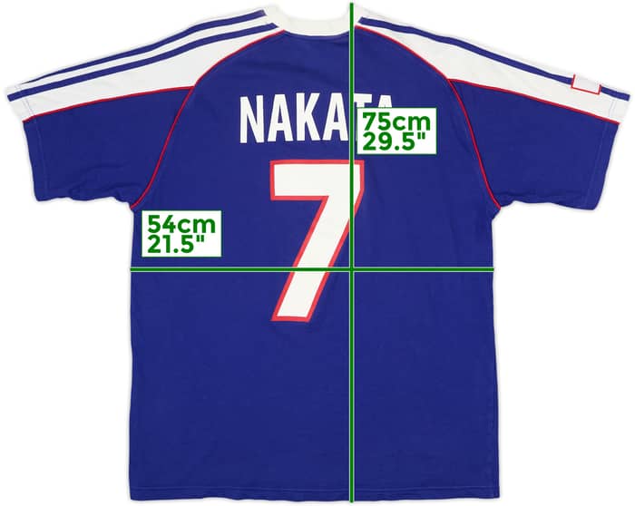 2000-01 Japan adidas Cotton Tee Nakata #7 - 8/10 - (L)