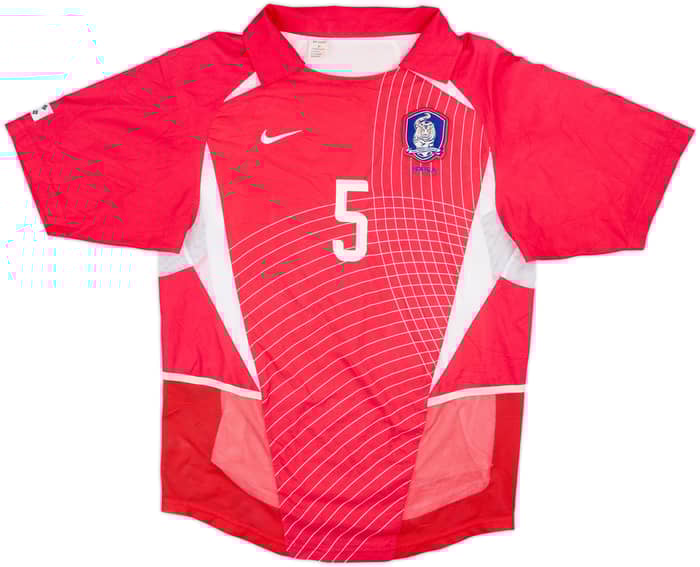 2002-03 South Korea Player Issue Home Shirt N I Kim #5 - 7/10 - (S)