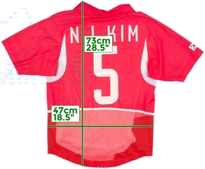 2002-03 South Korea Player Issue Home Shirt N I Kim #5 - 7/10 - (S)