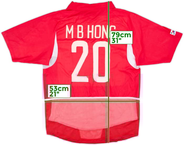 2002-03 South Korea Player Issue Home Shirt M B Hong #20 - 5/10 - (L)