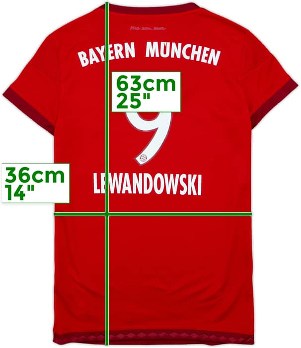 2015-16 Bayern Munich Home Shirt Lewandowski #9 - 5/10 - (Women's XS)