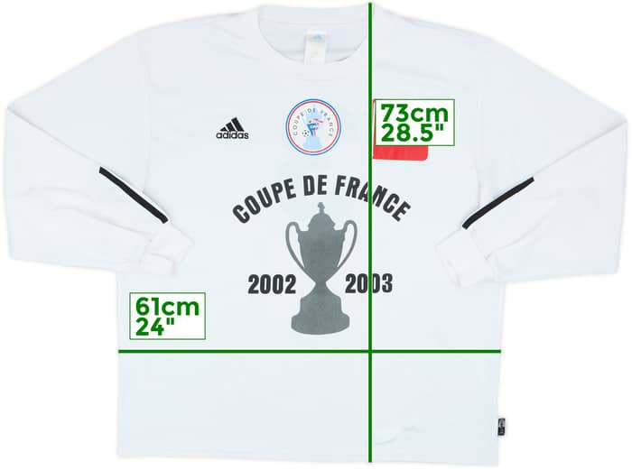 2002-03 adidas Coupe de France L/S Shirt #3 - 8/10 - (XL)