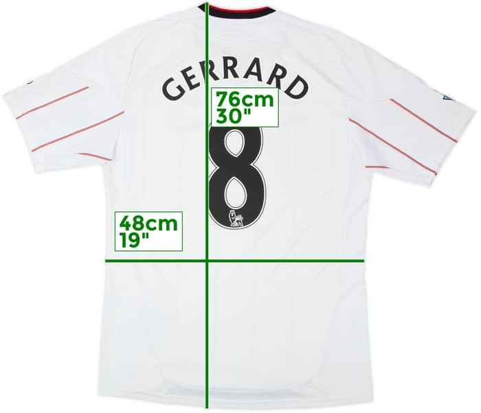2010-11 Liverpool Away Shirt Gerrard #8 - 5/10 - (M)