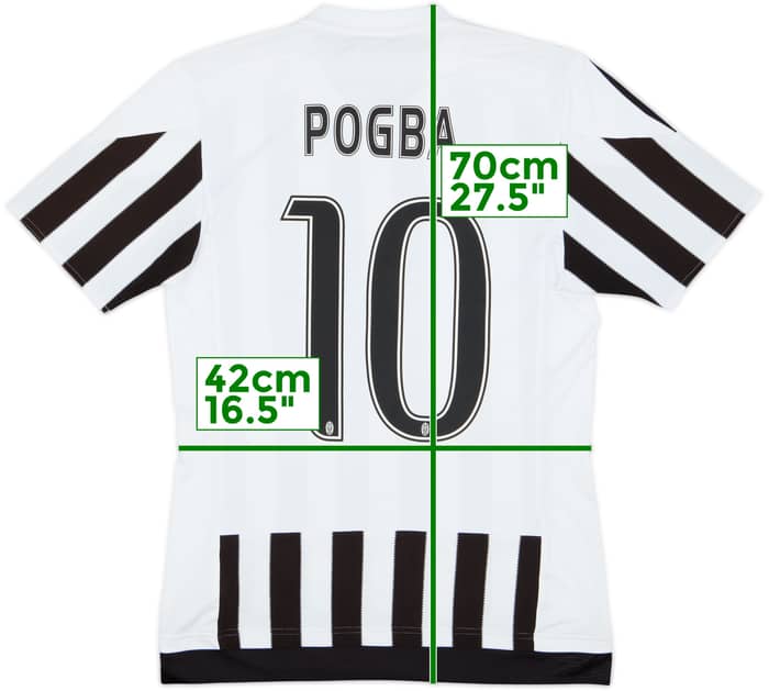 2015-16 Juventus Home Shirt Pogba #10 - 8/10 - (S)