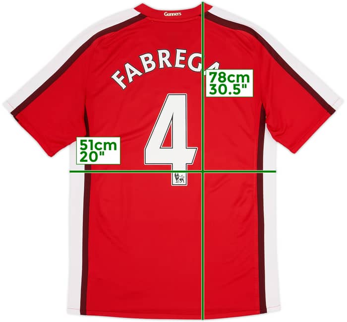 2008-10 Arsenal Home Shirt Fabregas #4 - 6/10 - (M)