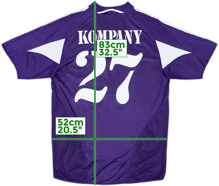 2004-05 Anderlecht Away Shirt Kompany #27 - 7/10 - (M)