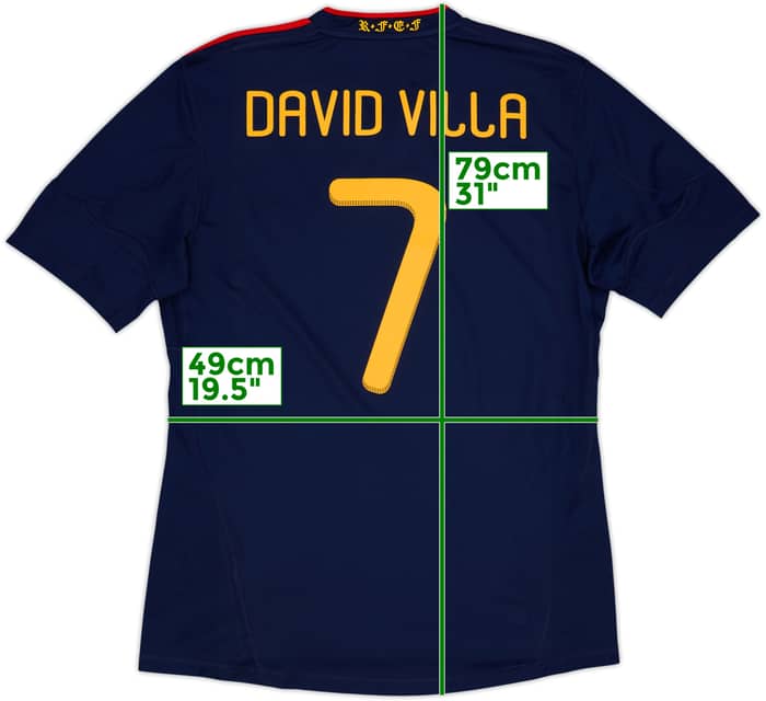 2010-11 Spain Away Shirt David Villa #7 - 10/10 - (L)