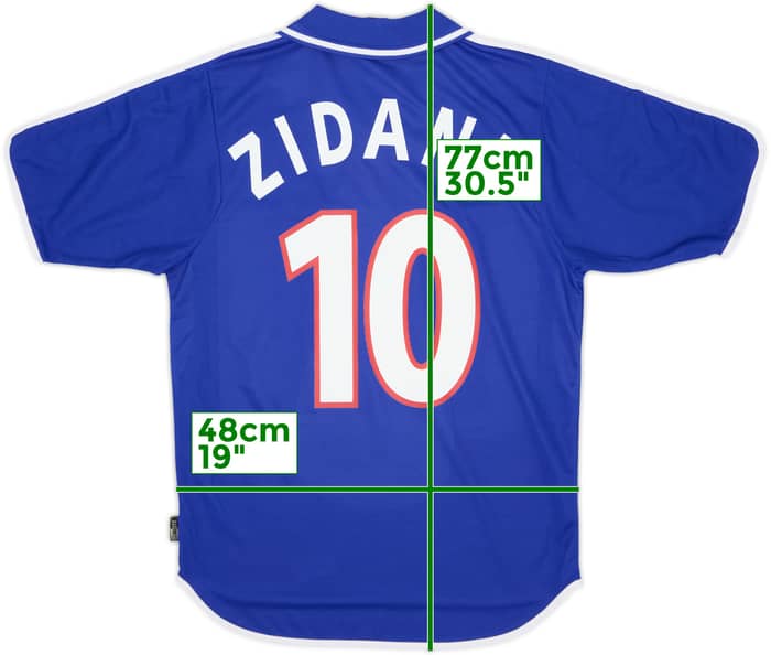 2000-02 France Home Shirt Zidane #10 (S)