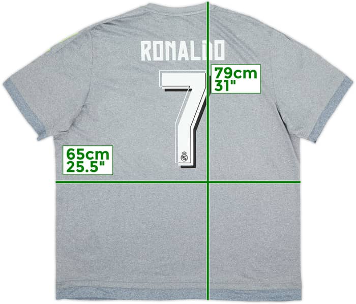 Camiseta de visitante del Real Madrid 2015-16 Ronaldo #7 (XXL)