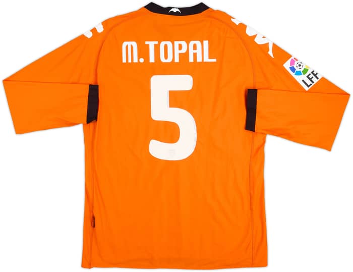 2010-11 Valencia Player Issue Away L/S Shirt M.Topal #5 - 8/10 - (XL)