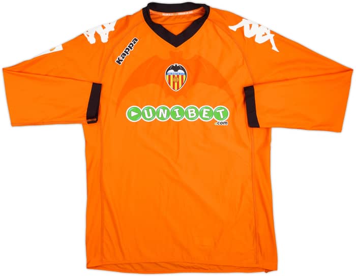 2010-11 Valencia Player Issue Away L/S Shirt Navarro #4 - 8/10 - (XL)