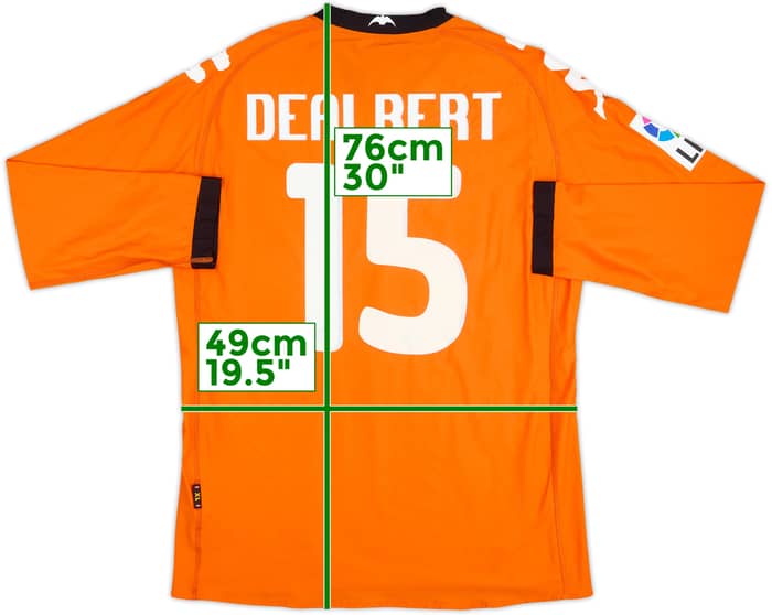 2010-11 Valencia Player Issue Away L/S Shirt Dealbert #15 - 8/10 - (XL)