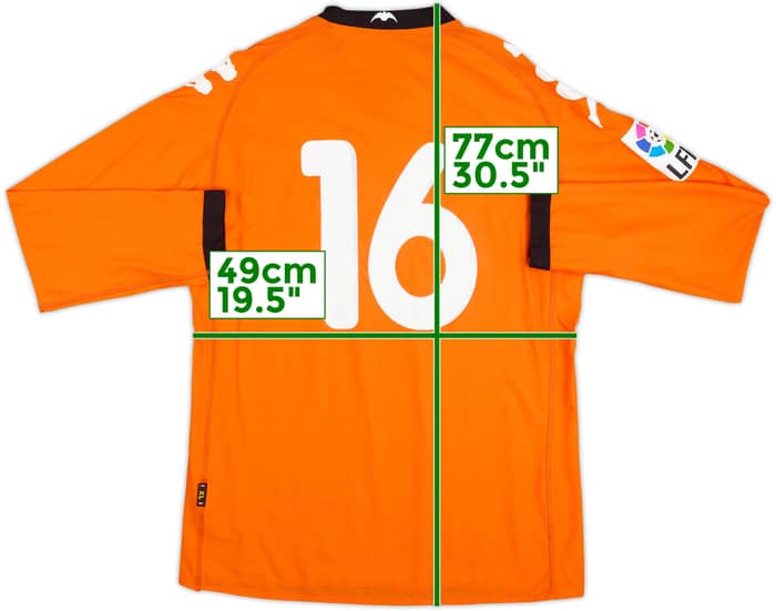 2010-11 Valencia Player Issue Away L/S Shirt #16 - 8/10 - (XL)