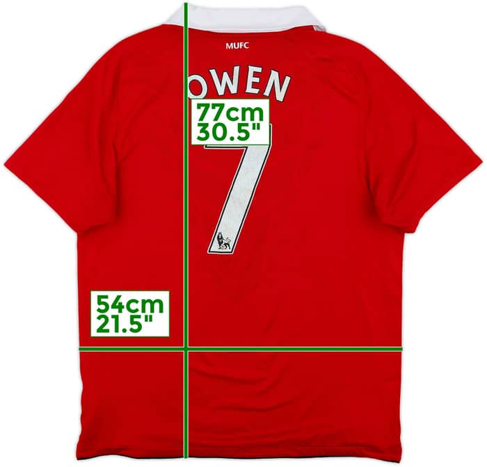 2010-11 Manchester United Home Shirt Owen #7 - 4/10 - (L)