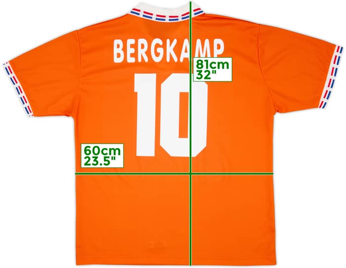 1996 Netherlands Home Shirt Bergkamp #10 - 7/10 - (XXL)