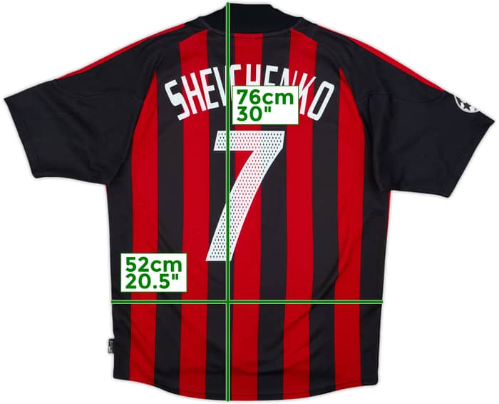 2002-03 AC Milan Home Shirt Shevchenko #7 - 7/10 - (M)