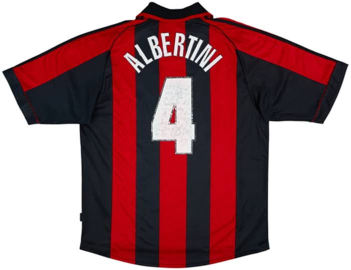 1998-00 AC Milan Home Shirt Albertini #4 - 5/10 - (XL)