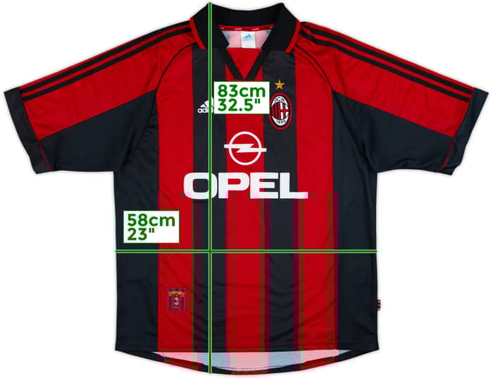 1998-00 AC Milan Home Shirt Albertini #4 - 5/10 - (XL)