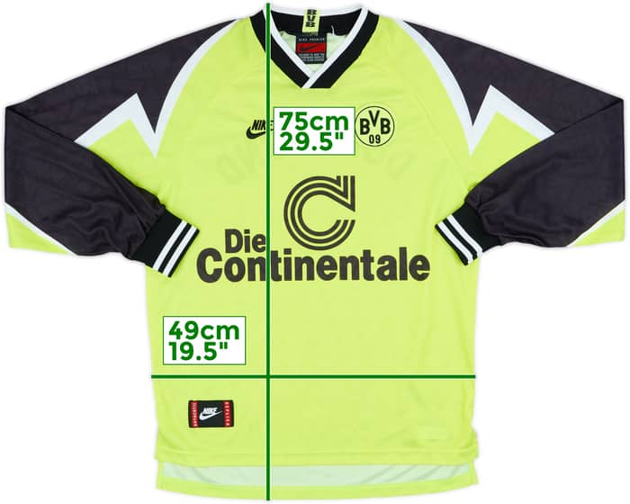 1995-96 Borussia Dortmund Home L/S Shirt - 7/10 - (M)