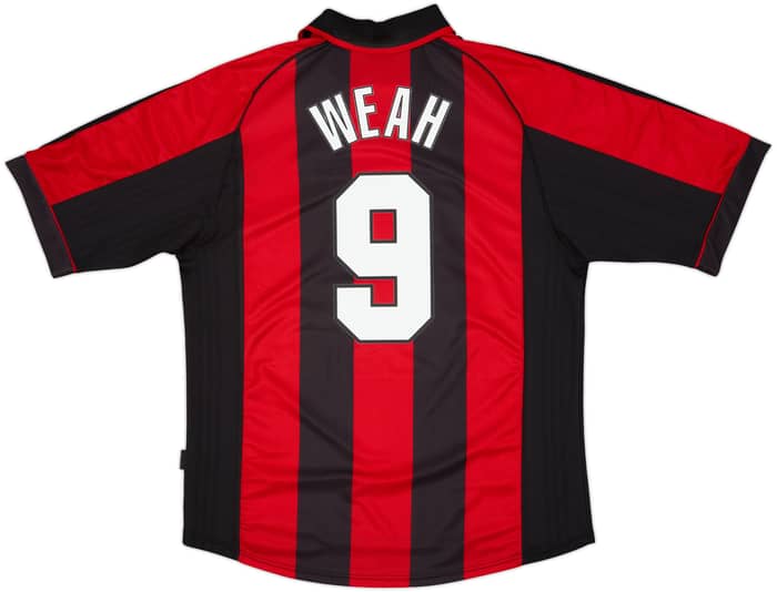 1998-00 AC Milan Home Shirt Weah #9 - 8/10 - (L)