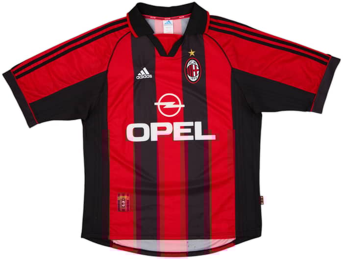 1998-00 AC Milan Home Shirt Weah #9 - 8/10 - (L)