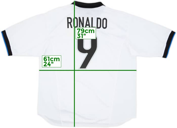 1998-99 Inter Milan Player Issue Away Shirt Ronaldo #9 - 9/10 - (XL)
