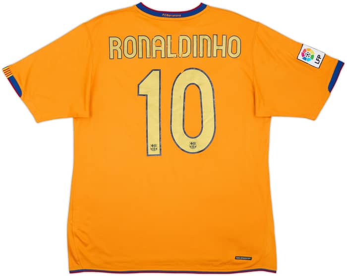 2006-08 Barcelona Away Shirt Ronaldinho #10 - 5/10 - (L)