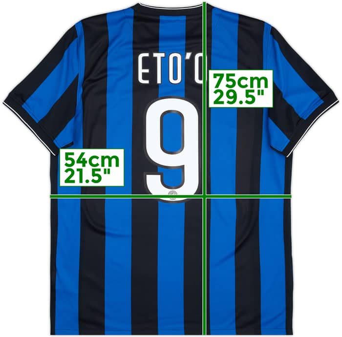2009-10 Inter Milan Home Shirt Eto'o #9 - 8/10 - (L)