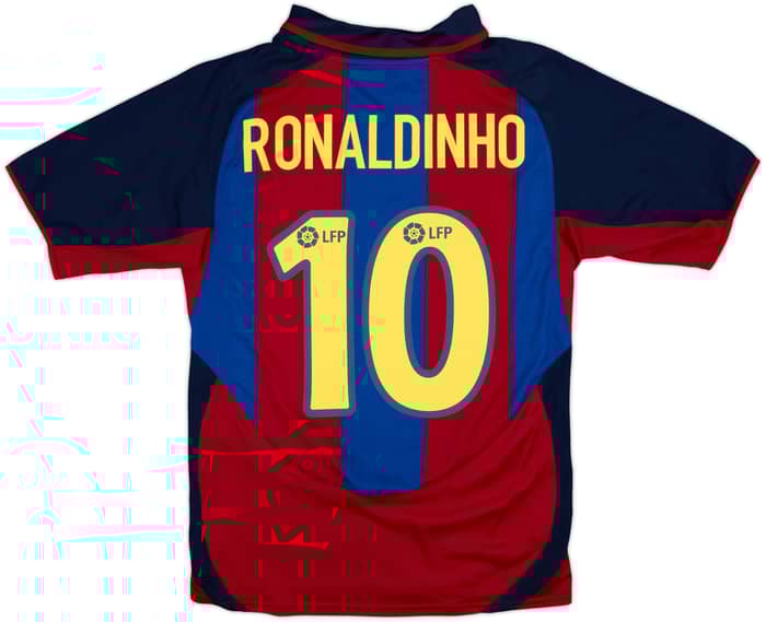 2003-04 Barcelona Home Shirt Ronaldinho #10 - 8/10 - (S)
