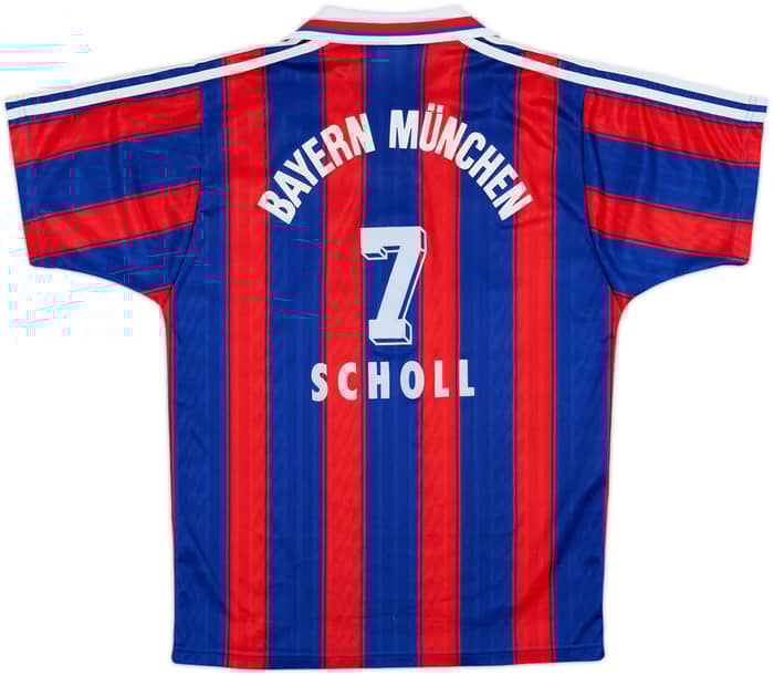 1995-97 Bayern Munich Home Shirt Scholl #7 - 8/10 - (S)