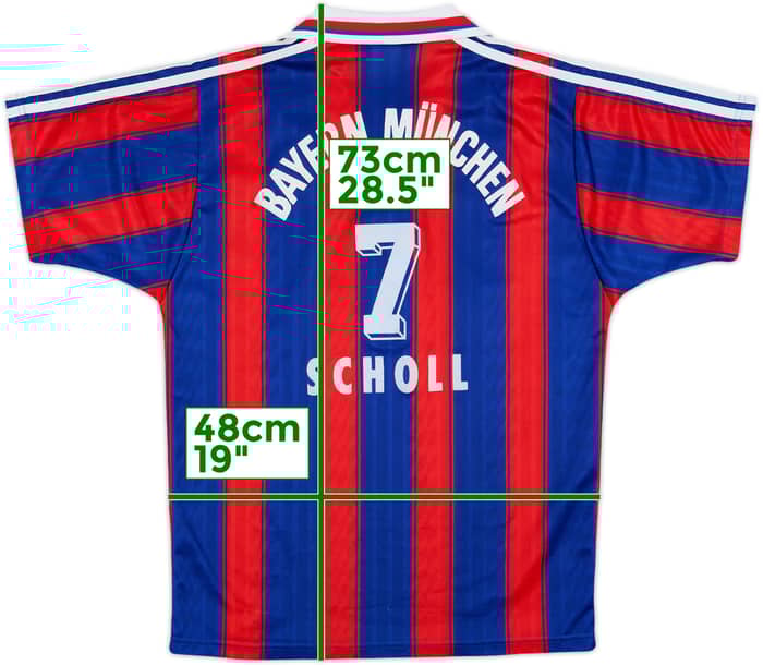 1995-97 Bayern Munich Home Shirt Scholl #7 - 8/10 - (S)
